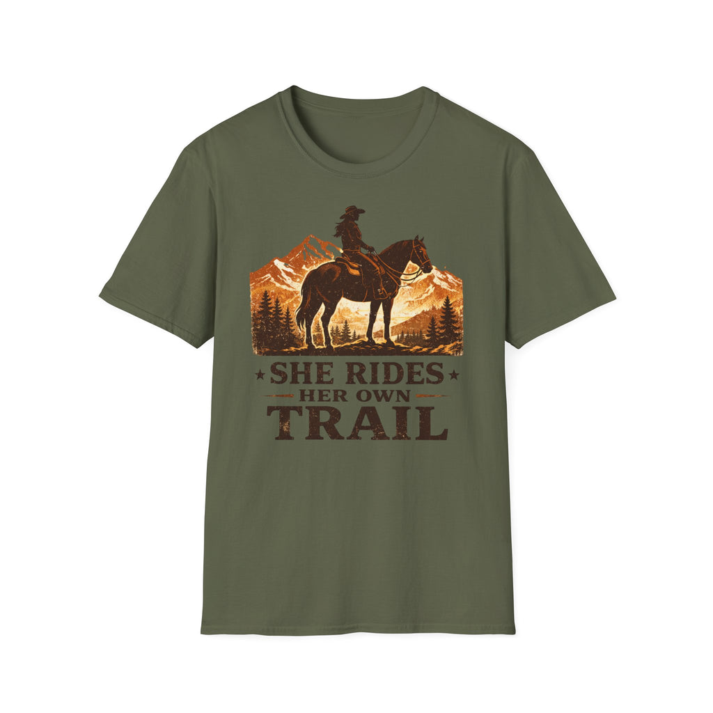 She Rides Her Own Trail T-Shirt