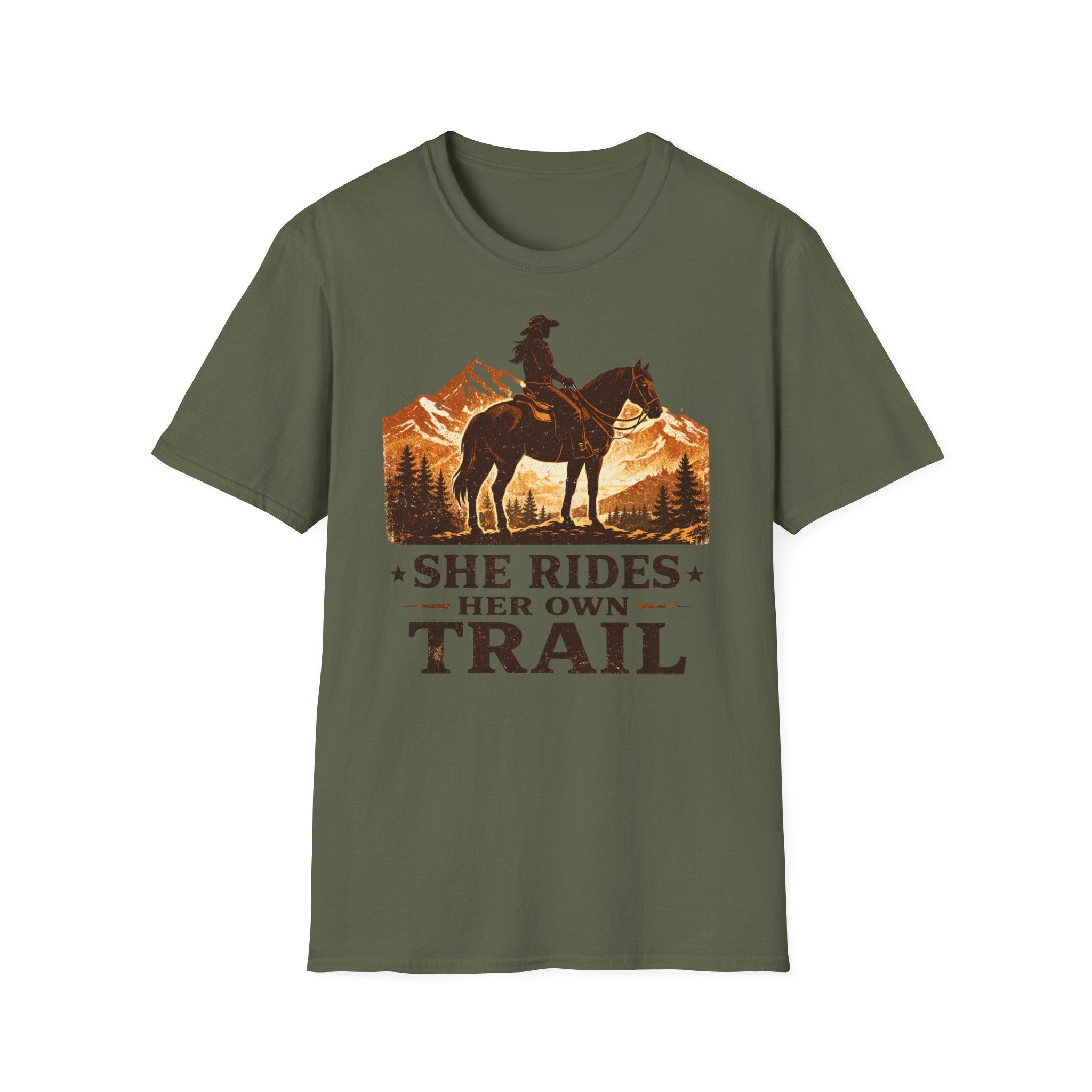 She Rides Her Own Trail T-Shirt