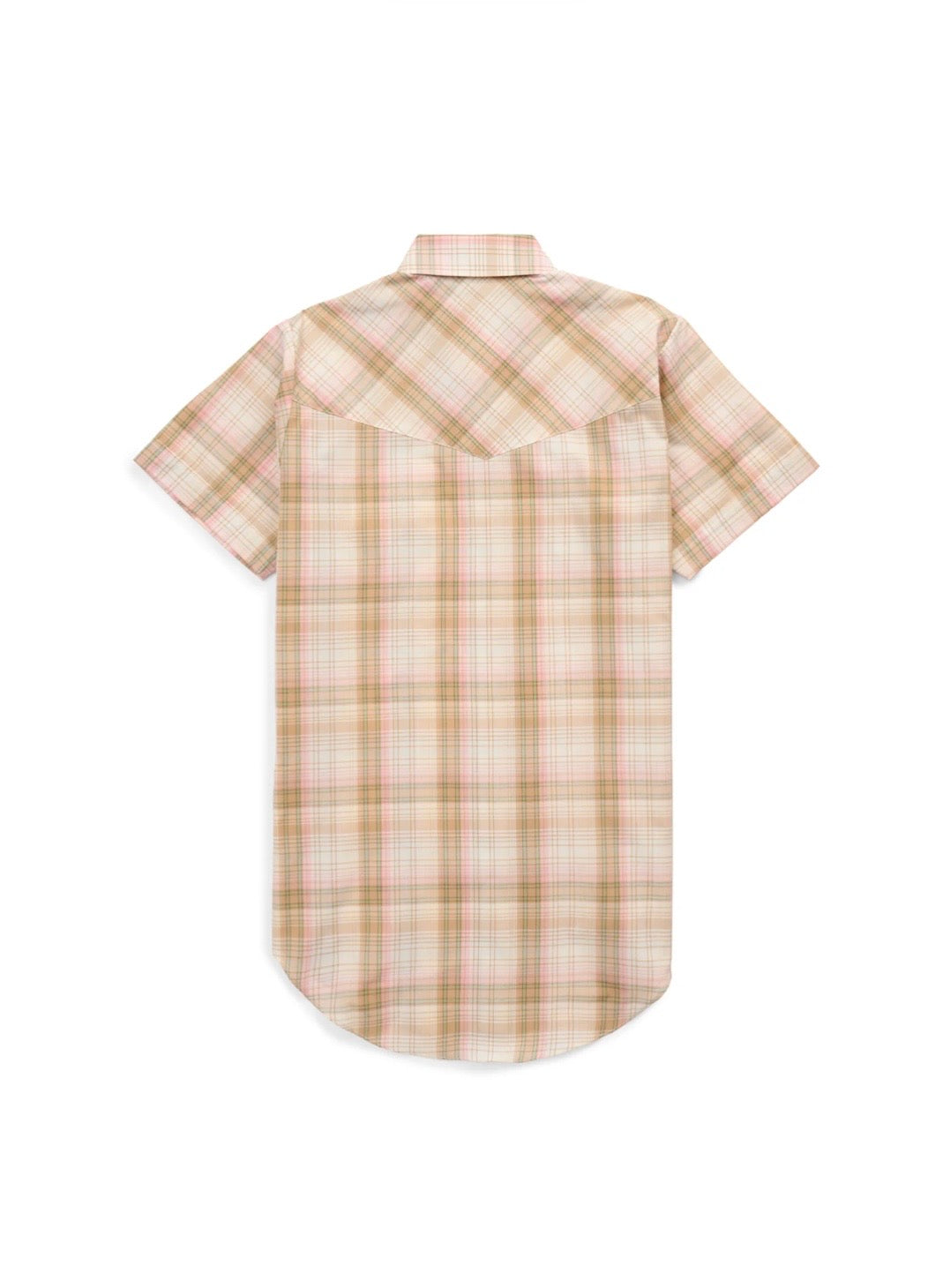 Women’s COWBOYGIRL buttermilk plaid, short sleeve grandaddy snap T-shirt