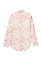 Women’s COWBOYGIRL blossom, pink quilt, print, granddaddy, snap shirt