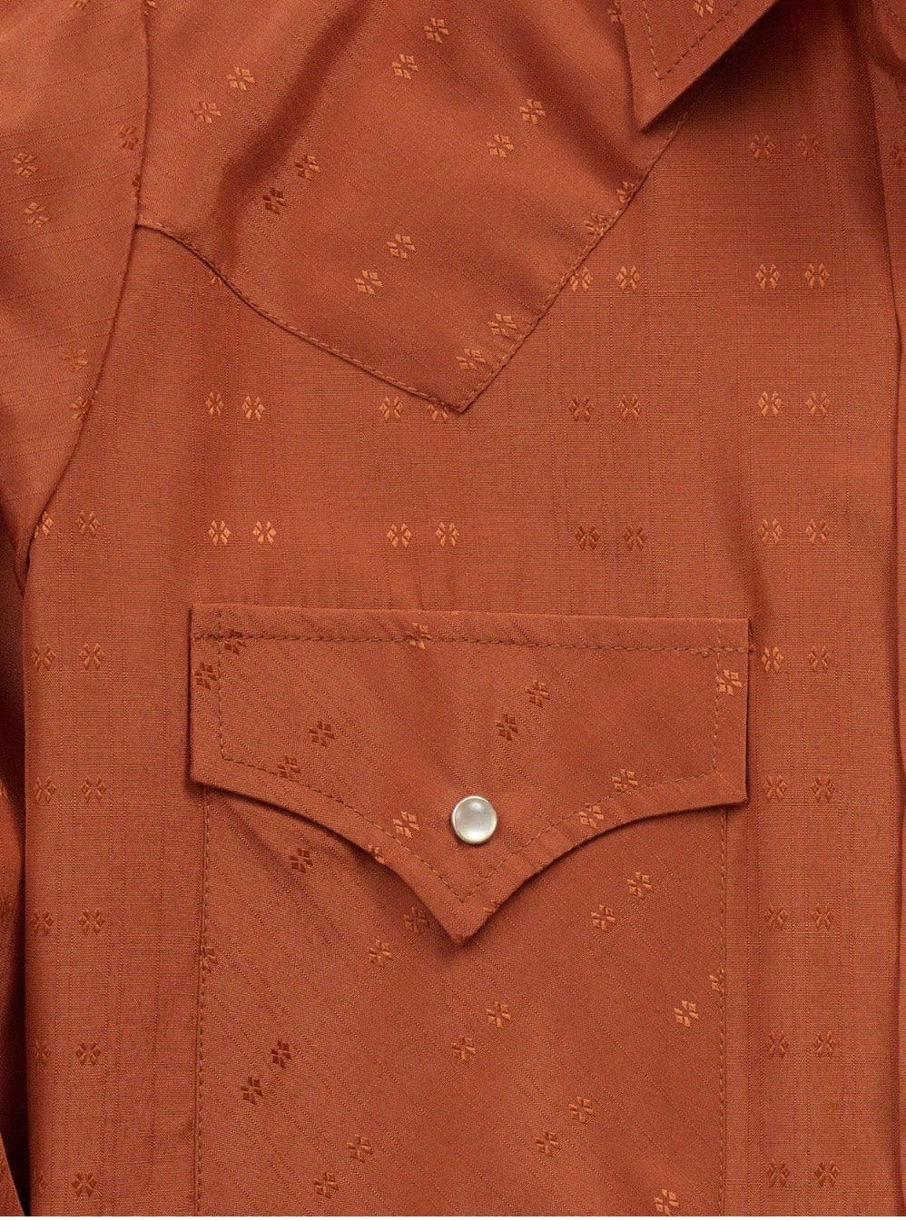 Women’s rust solid Tonal Dolby grandaddy snap shirt