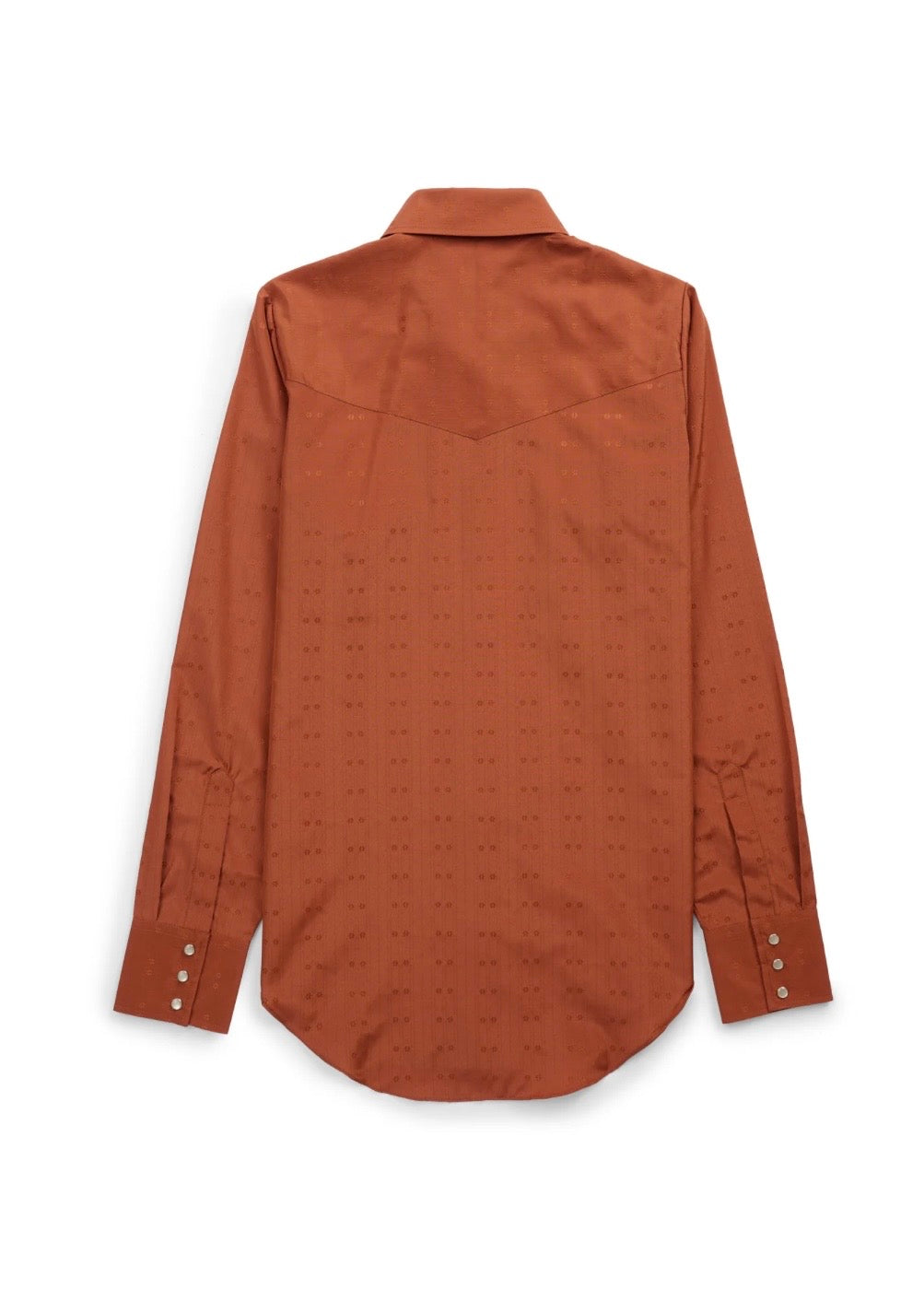 Women’s rust solid Tonal Dolby grandaddy snap shirt