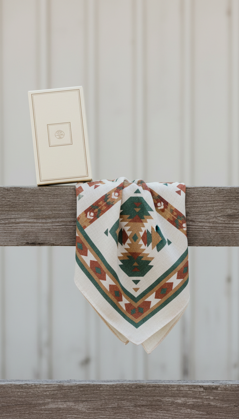 Cotton Wild Rag in Wheat Juniper Green
