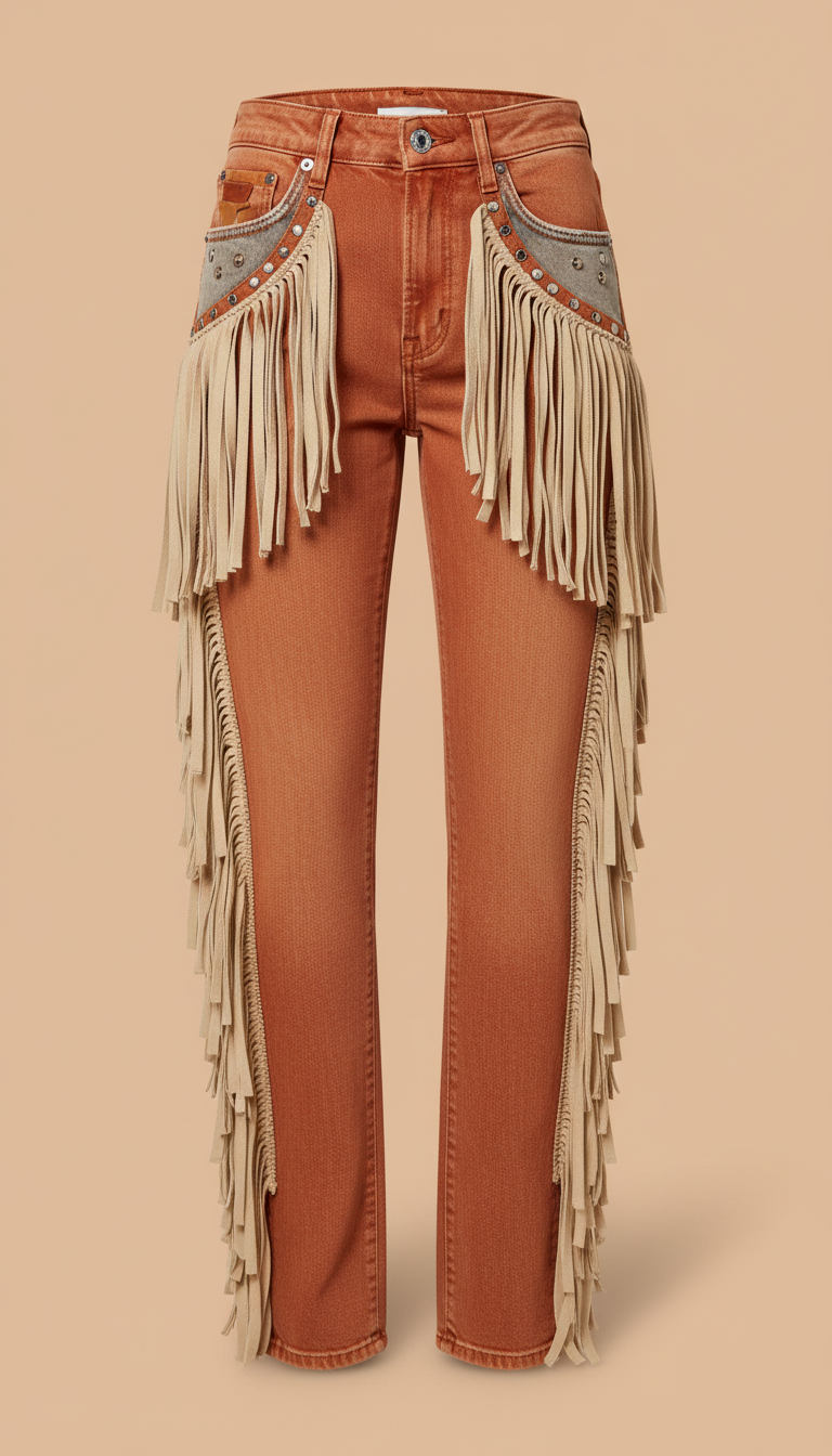High-rise denim jeans with bold washes