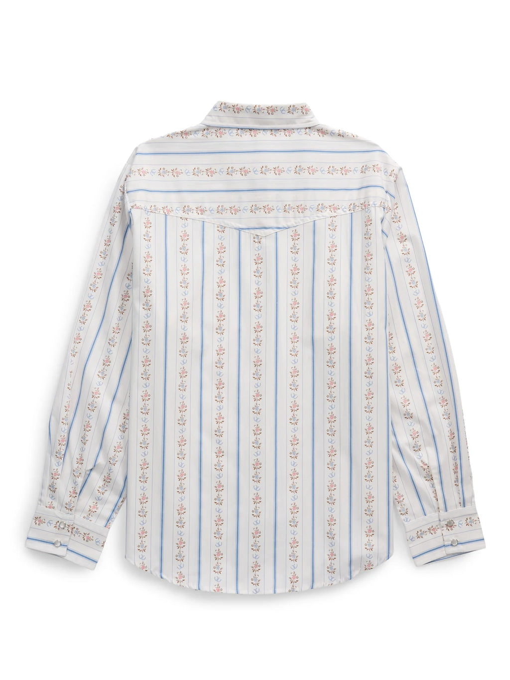 Women's Ely & Walker White Horseshoe Wallpaper Floral Print Long Sleeve Shirt