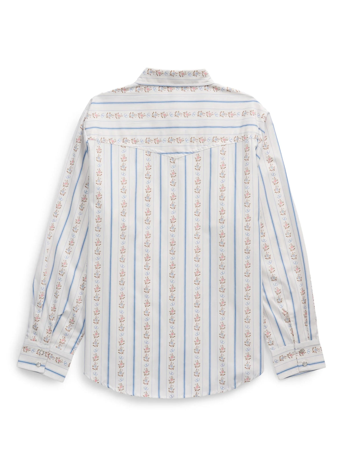 Women's Ely & Walker White Horseshoe Wallpaper Floral Print Long Sleeve Shirt
