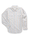 Women's Ely & Walker White Horseshoe Wallpaper Floral Print Long Sleeve Shirt
